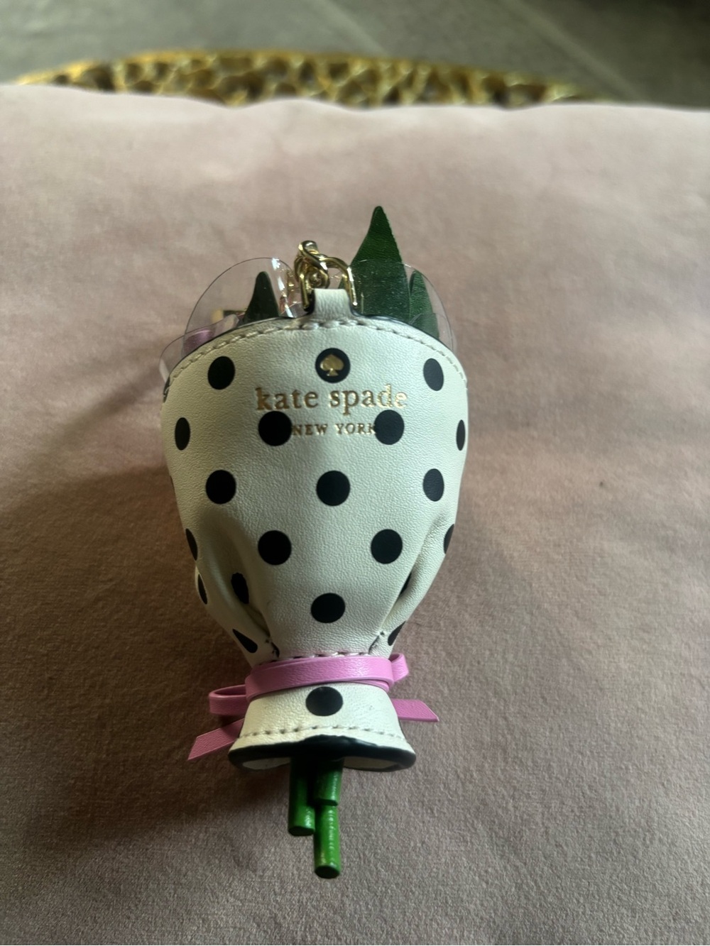 Kate Spade Flora Flower Bouquet Keyring Bag Charm - Picture 3 of 8